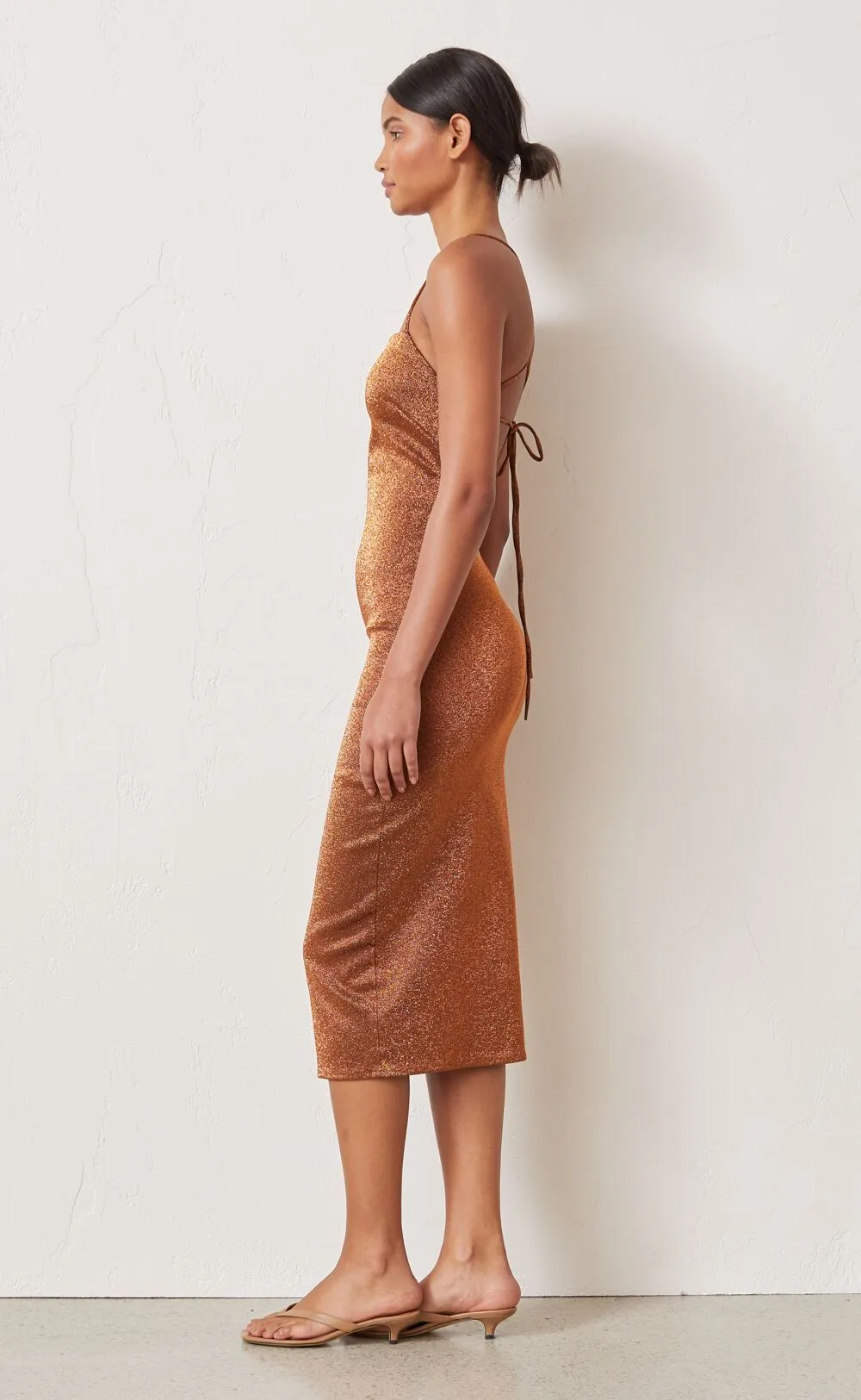 Bronze Baby Midi Dress - Copper