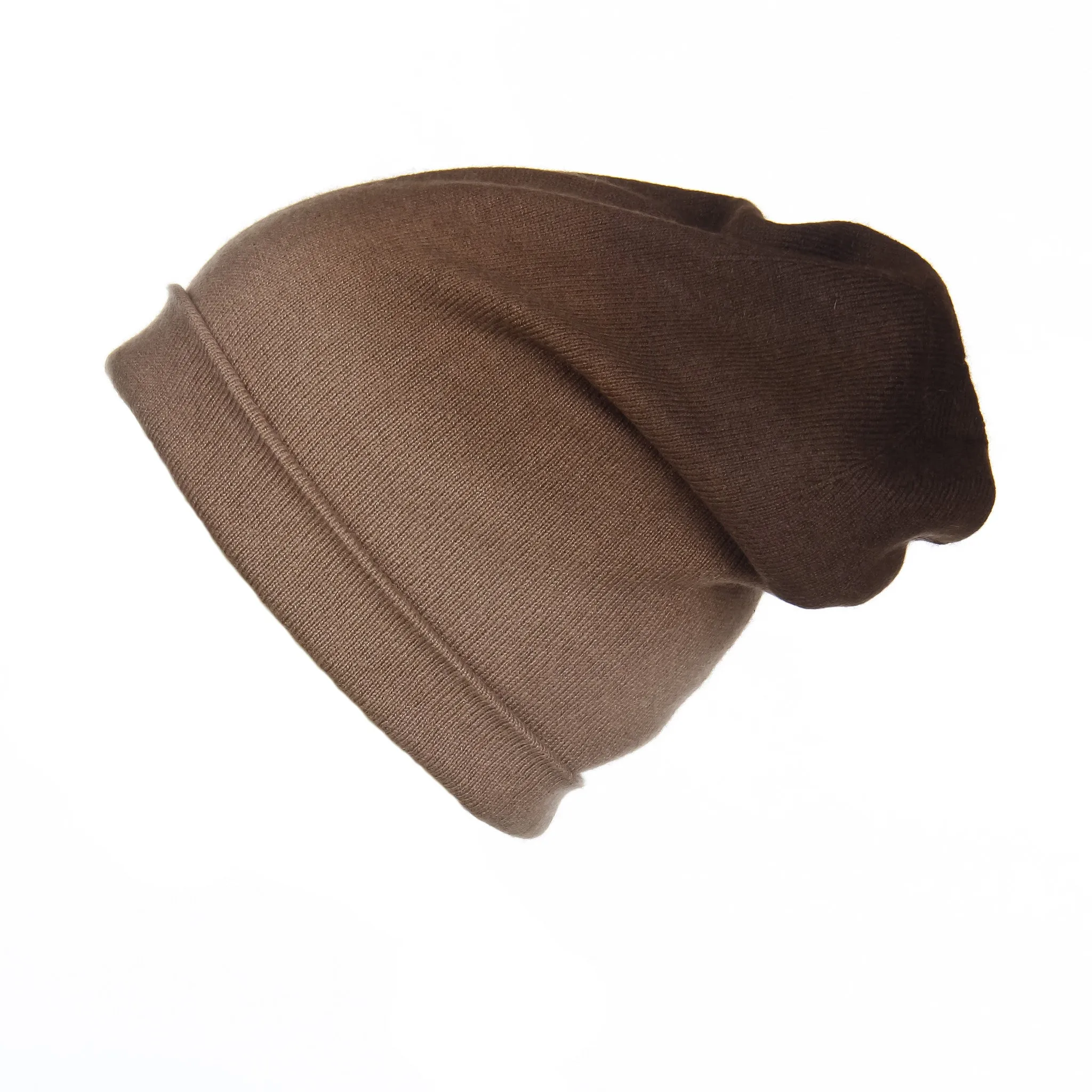 Brown Ombré Slouchy Cashmere Hat