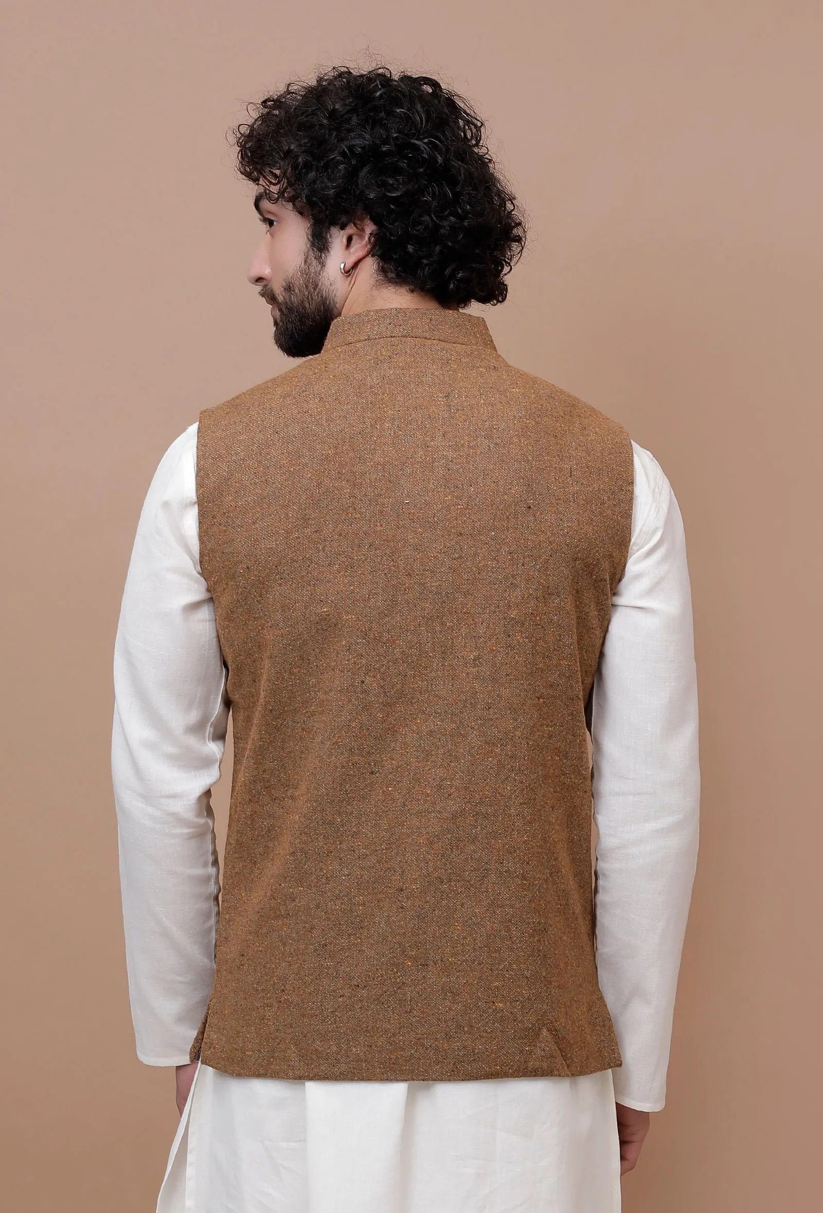 Brown Woolen Nehru Jacket