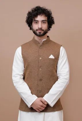 Brown Woolen Nehru Jacket