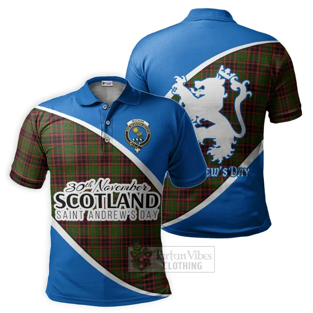 Buchan Family Crest Tartan Polo Shirt Celebrate Saint Andrew's Day in Style