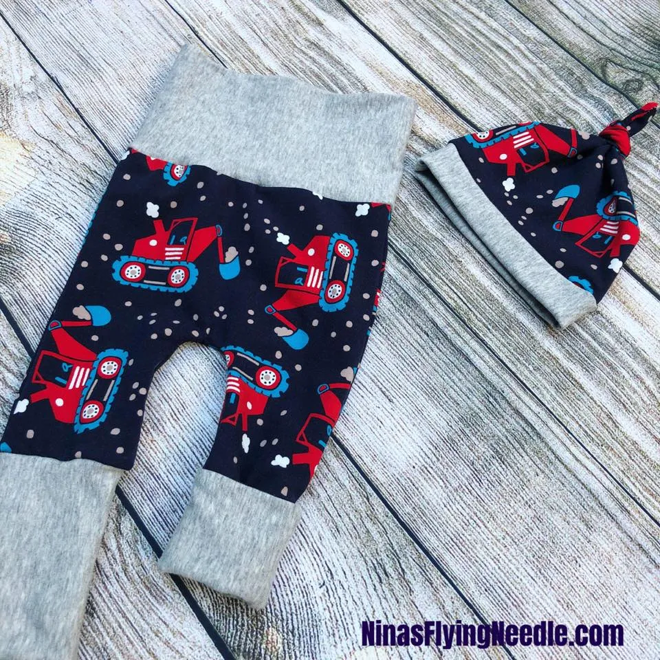 Bundle Set: Grow with Me Pants and Knot Hat