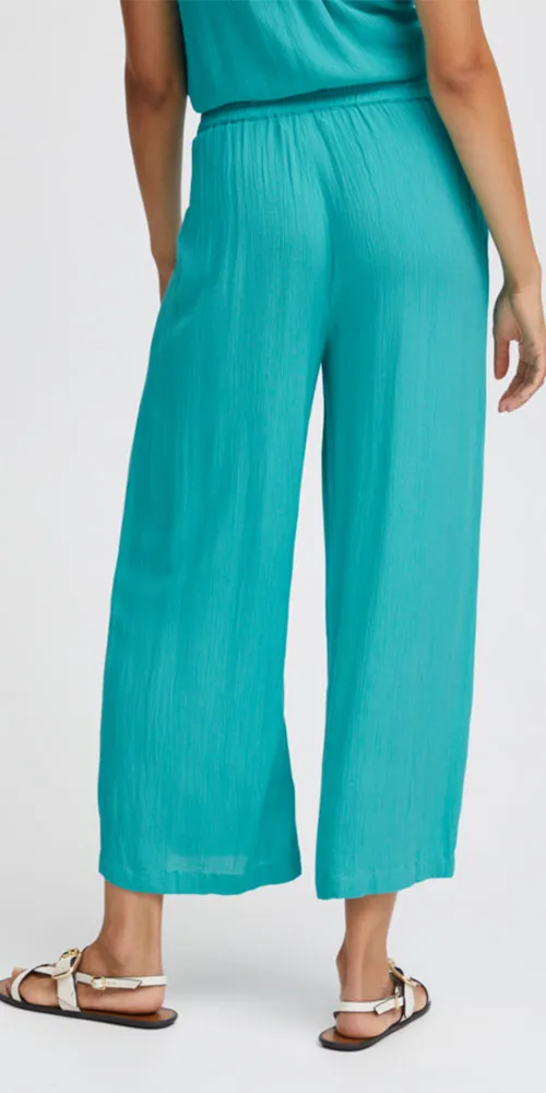 B.Young Lightweight Cropped Pants, aqua blue