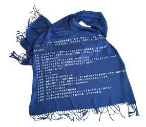 c64 Scarf. Commodore BASIC Code pashmina.