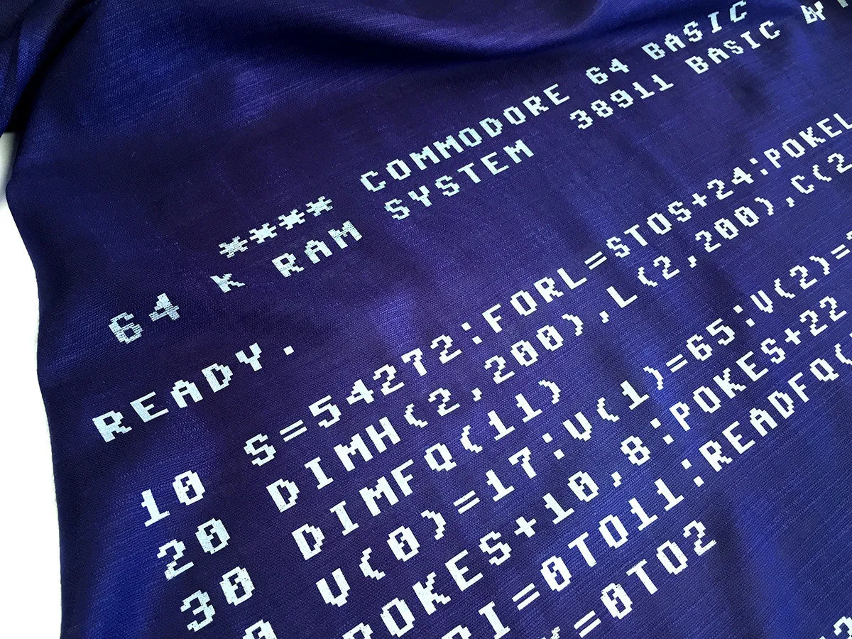 c64 Scarf. Commodore BASIC Code pashmina.