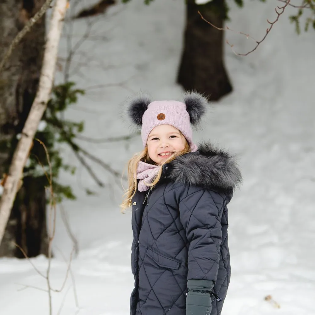 Calikids Cashmere-Feel Soft Touch Pom Pom Winter Hat