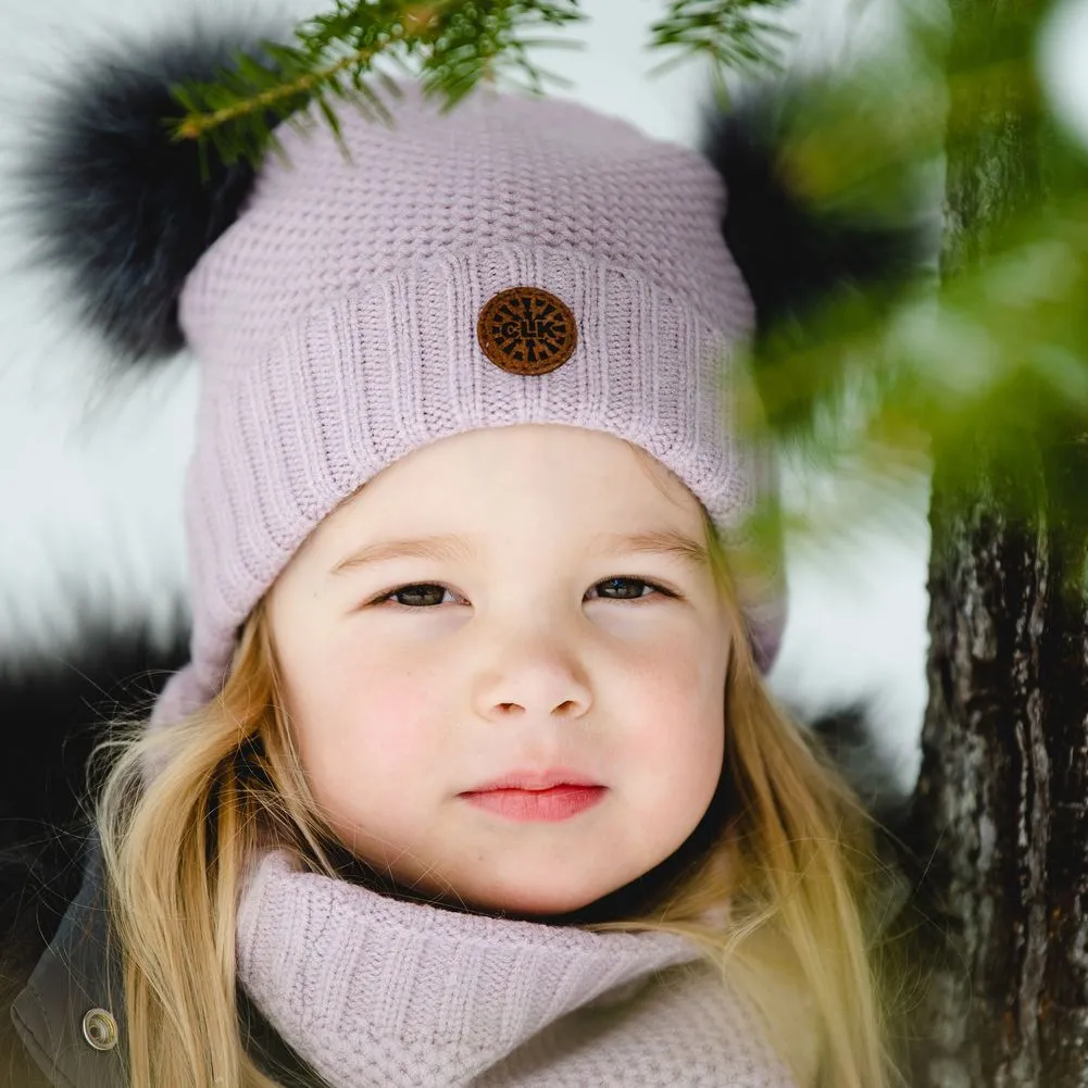 Calikids Cashmere-Feel Soft Touch Pom Pom Winter Hat