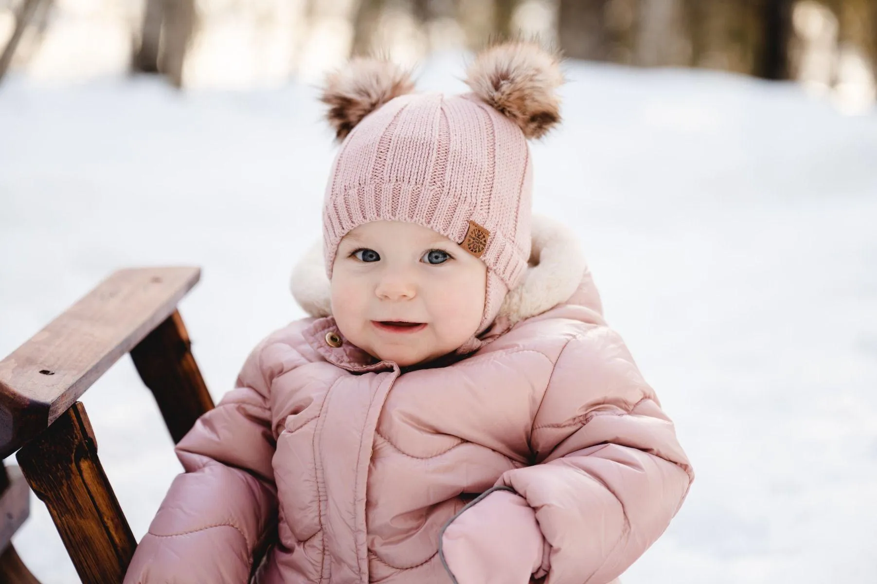 CaliKids® Cotton Kint Pompom Hat