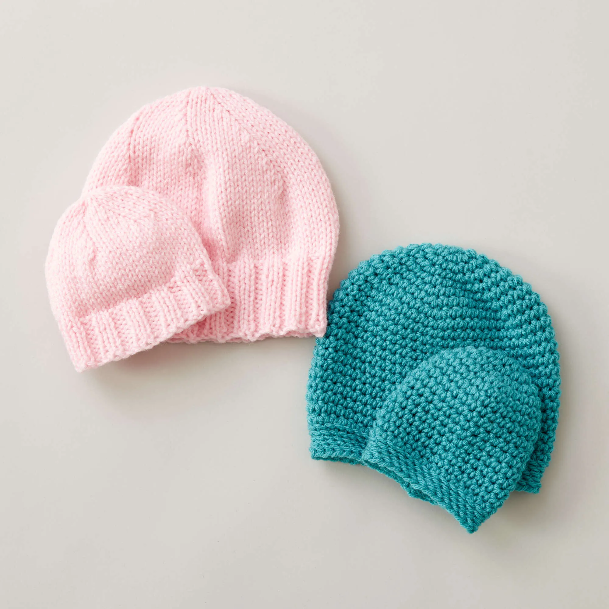 Caron Preemie To Toddler Size Knit Hats