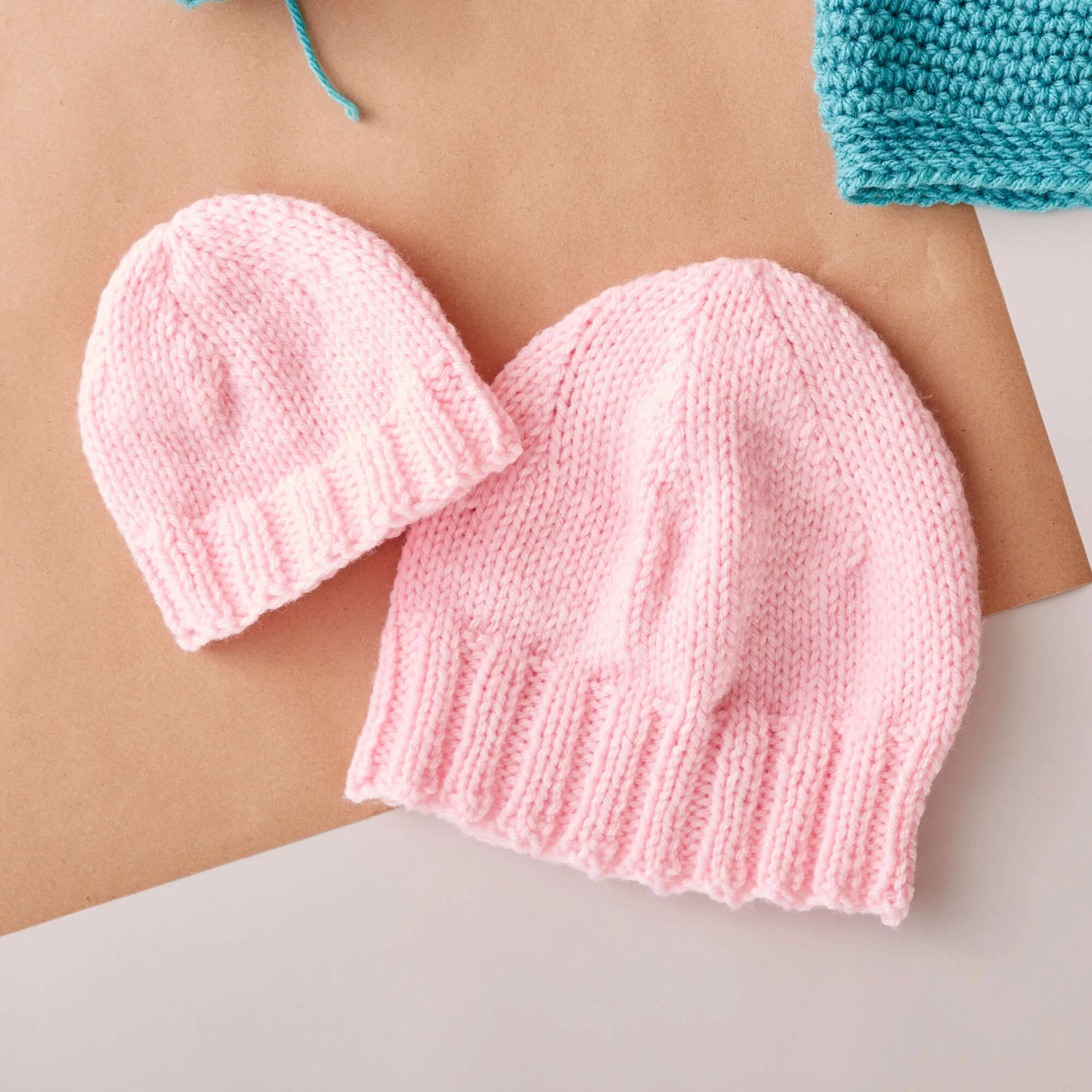 Caron Preemie To Toddler Size Knit Hats