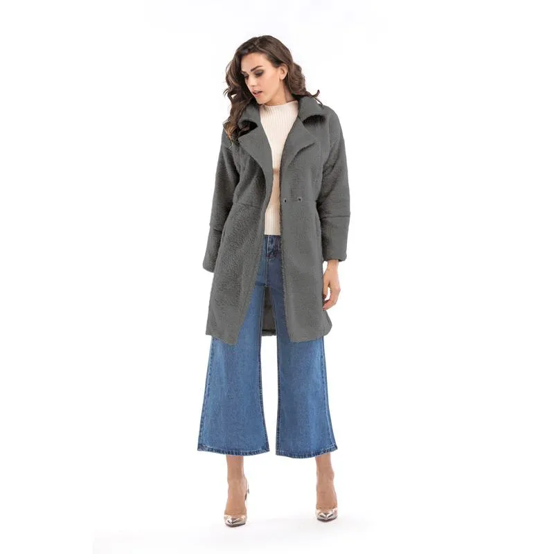 Cashmere Warmth Mid-Length Solid Color Mac Coat