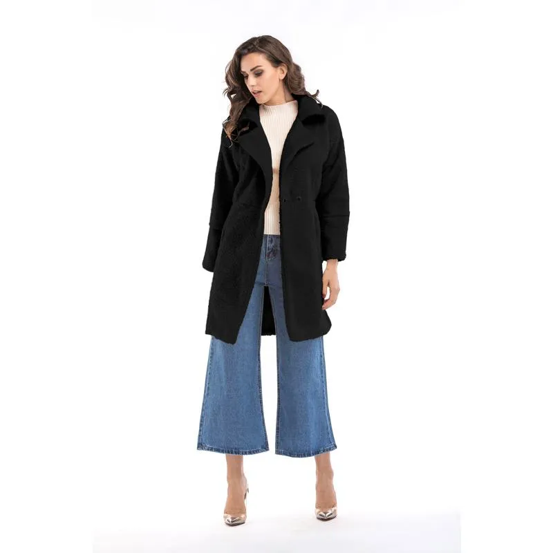 Cashmere Warmth Mid-Length Solid Color Mac Coat