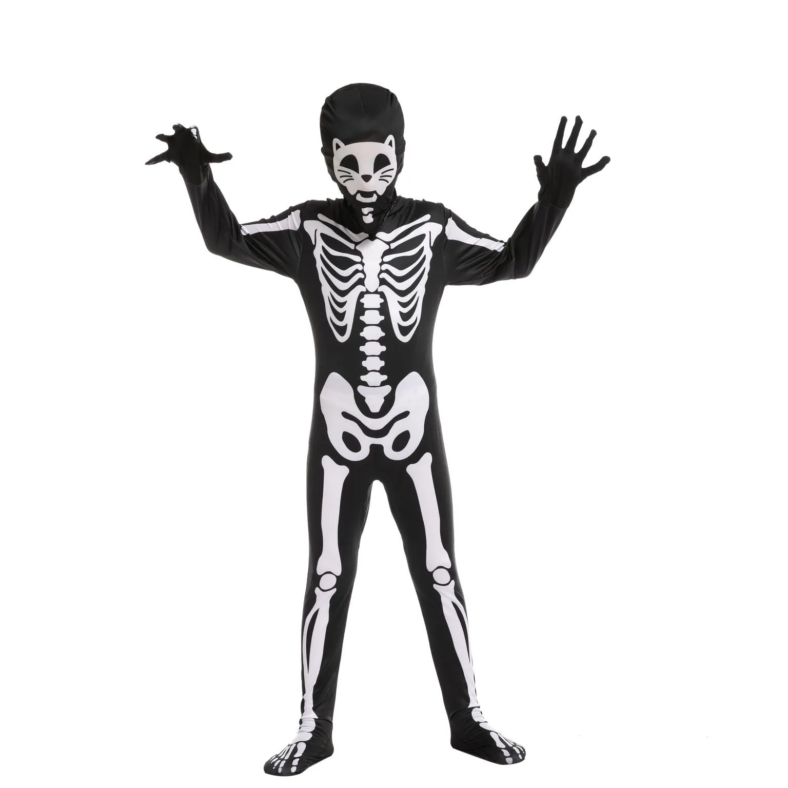 Cat Skeleton Costume for Role Play Cosplay- Child