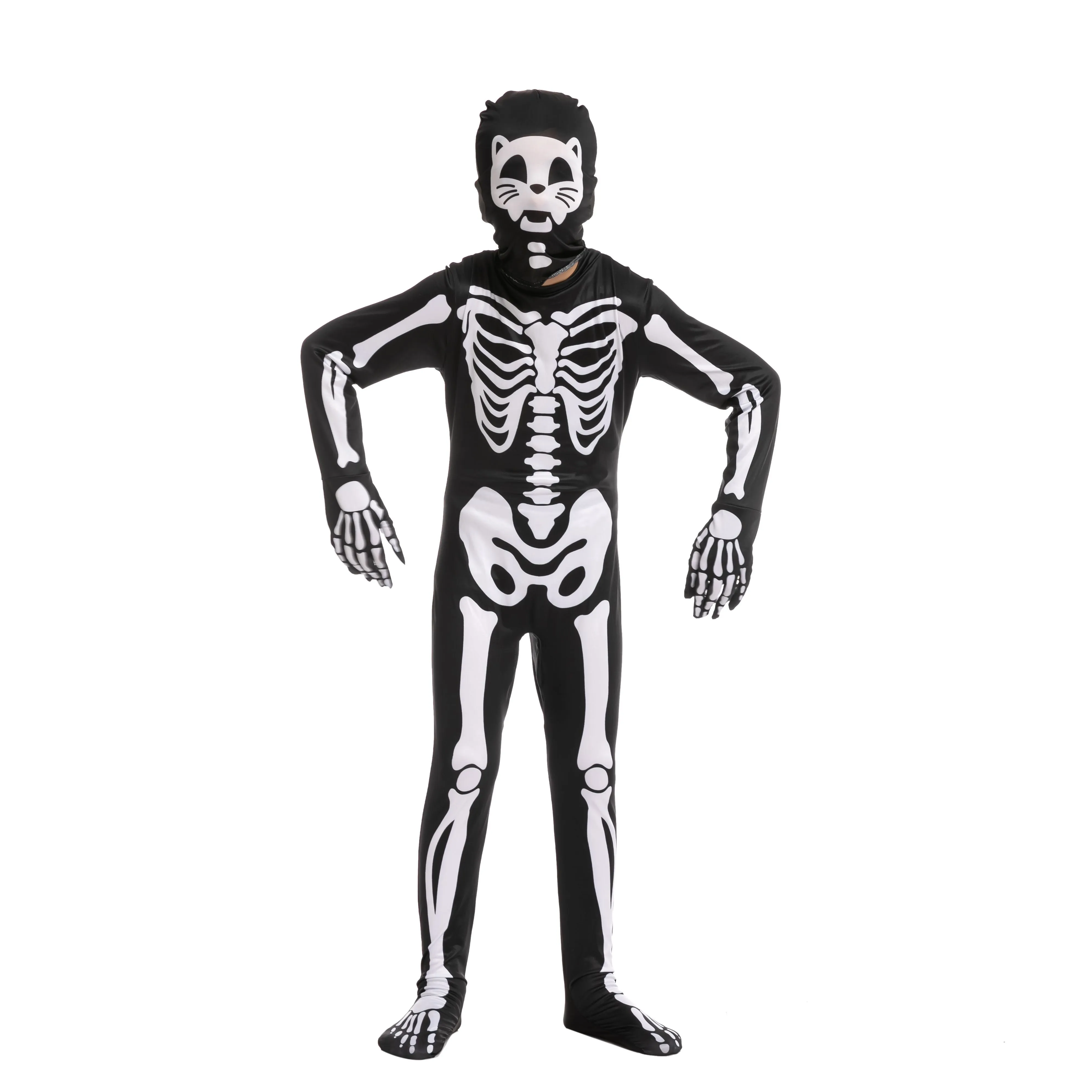 Cat Skeleton Costume for Role Play Cosplay- Child