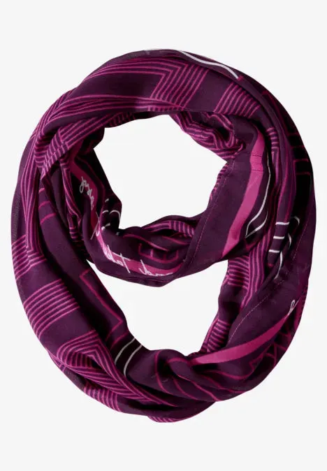 Cecil cotton feel loop scarf in Berry or Petrol  572536