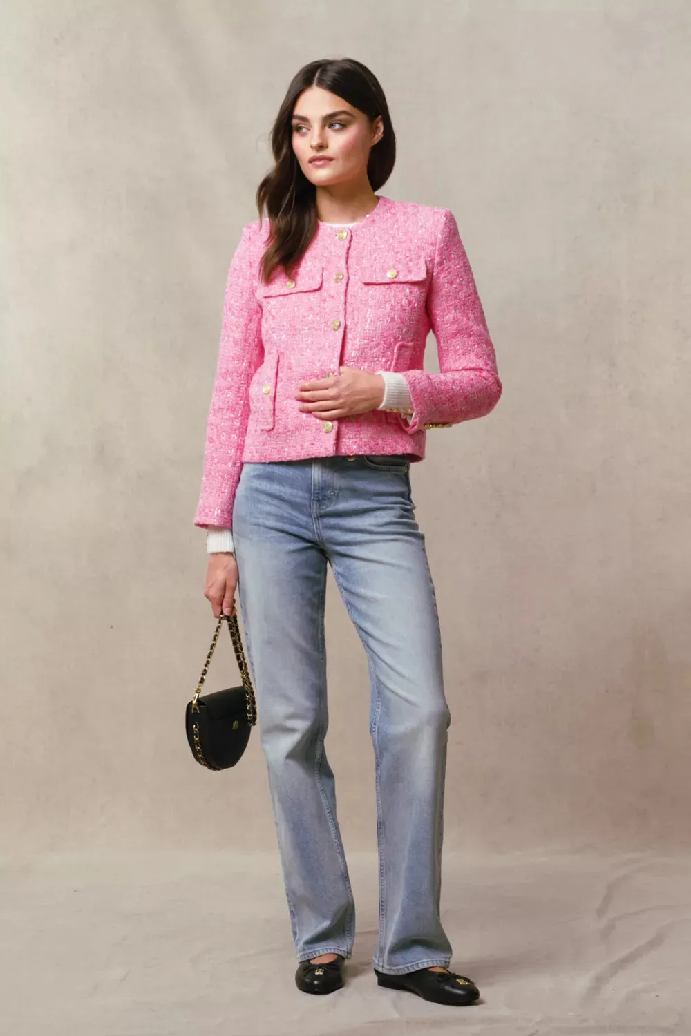 Chelsea Jacket (Pop Pink Boucle)