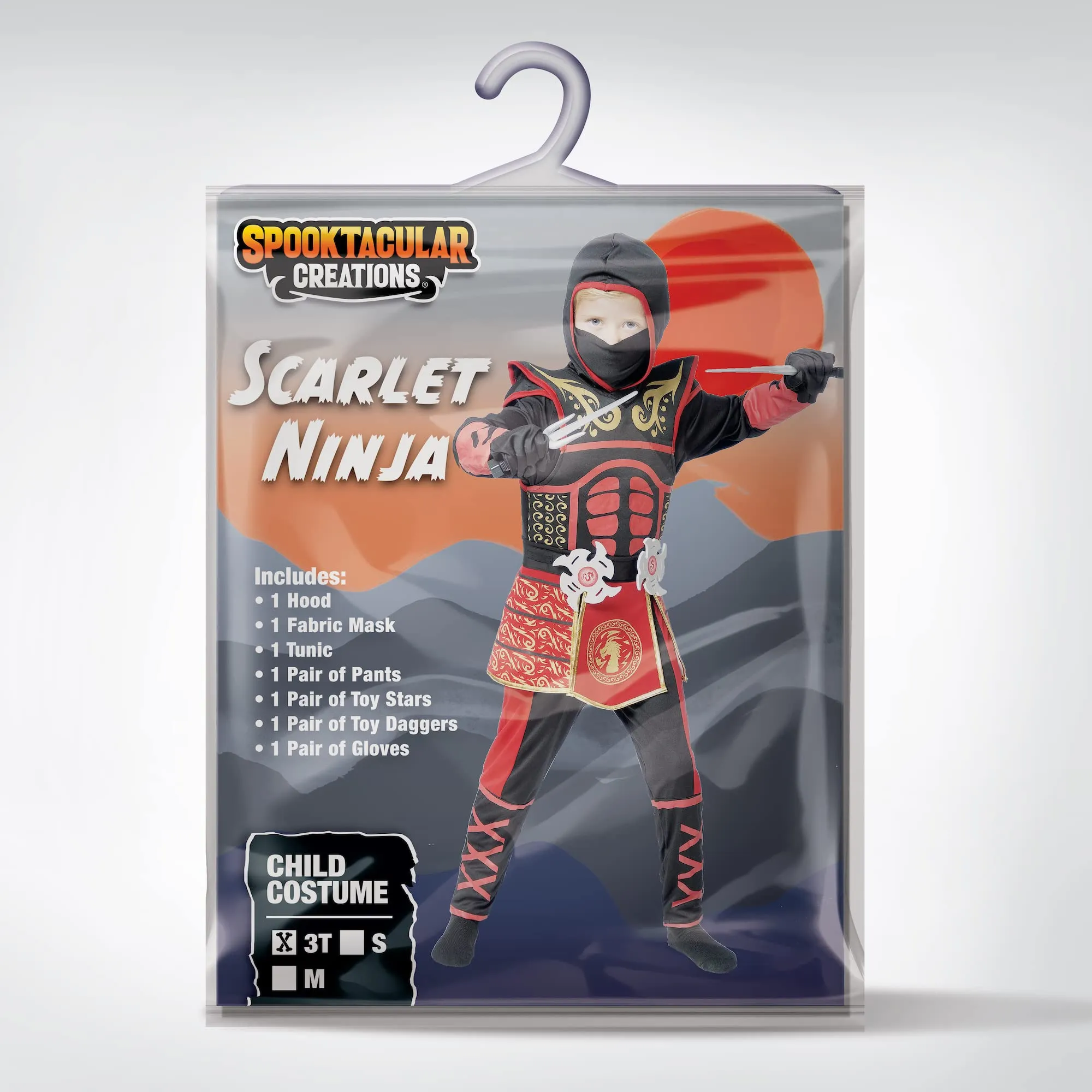 Child Boy Scarlet Ninja Costume