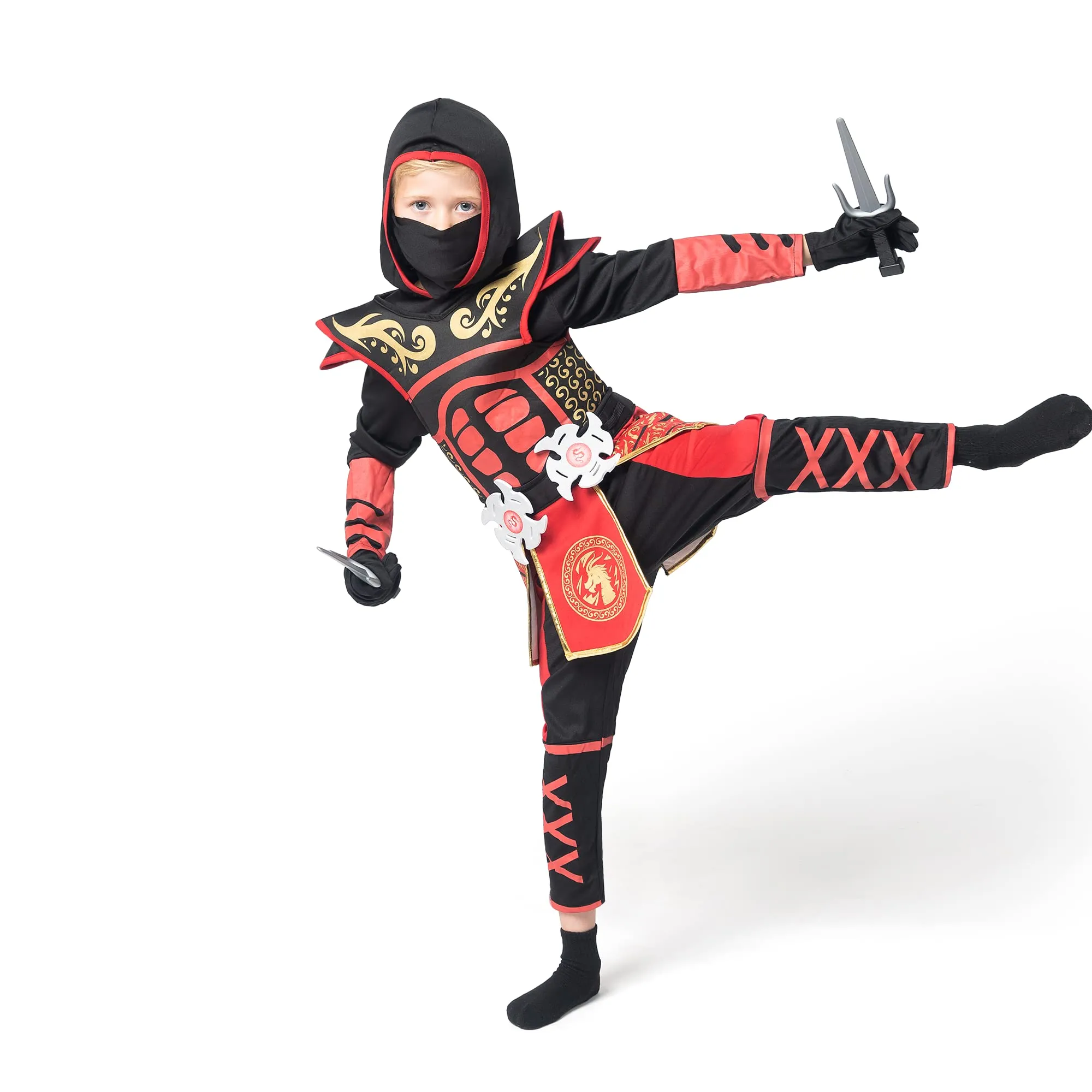 Child Boy Scarlet Ninja Costume