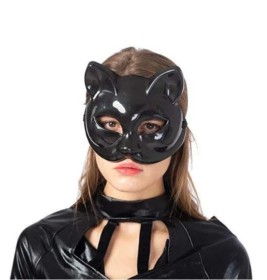 Classic Cat Costume with Kitty Mask and Belt for Role Play Cosplay- Adult