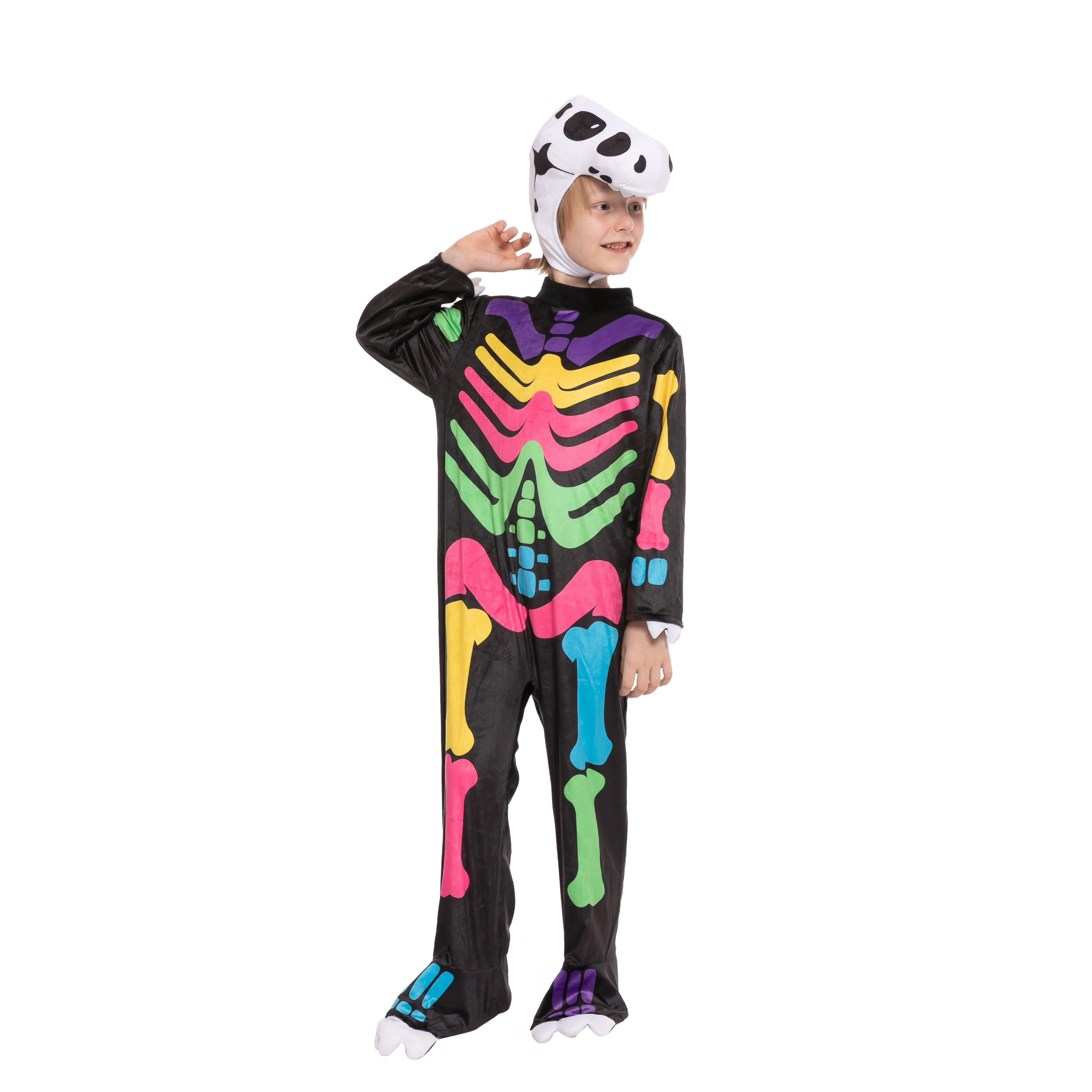 Colorful Skeleton T-Rex Costume for Role Play Cosplay- Child