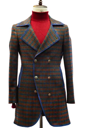 CONNAISSEUR PARIS - Plaid Virgin Wool Slim Fit Overcoat