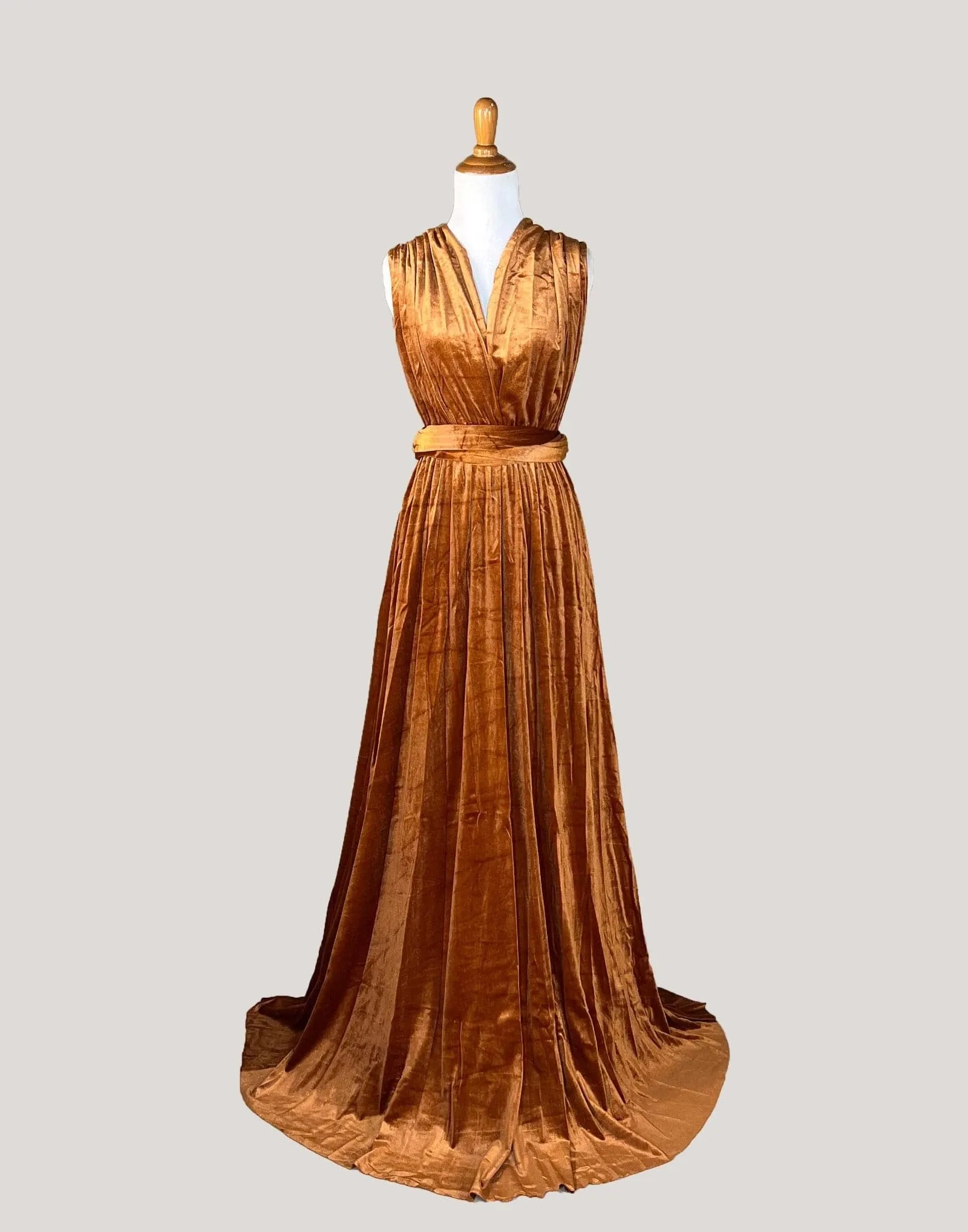 Copper Velvet Infinity Dress/ Wrap Convertible Bridesmaid Dress,Y25-47