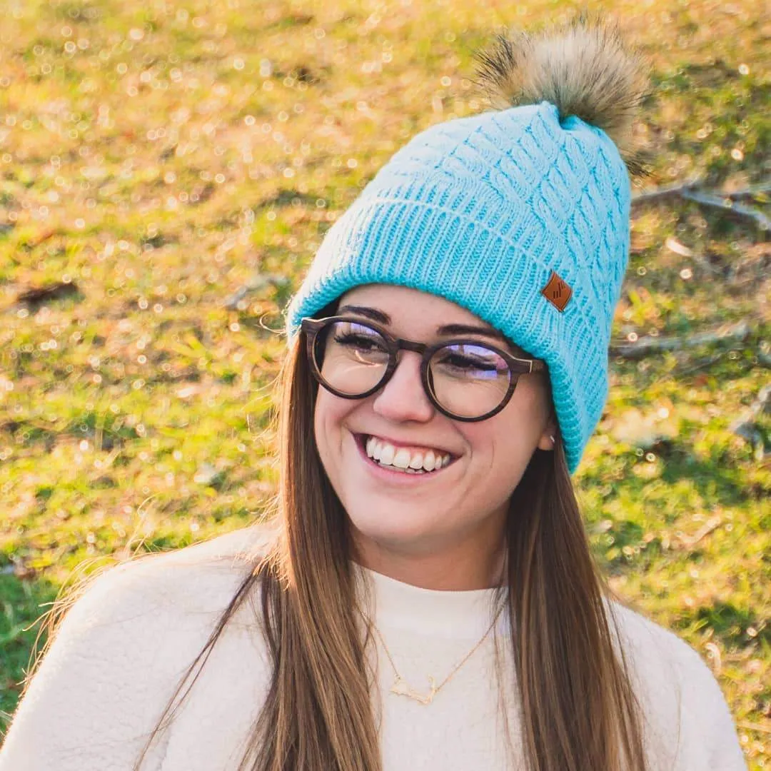 Cozy Pom Beanie - Seafoam Green