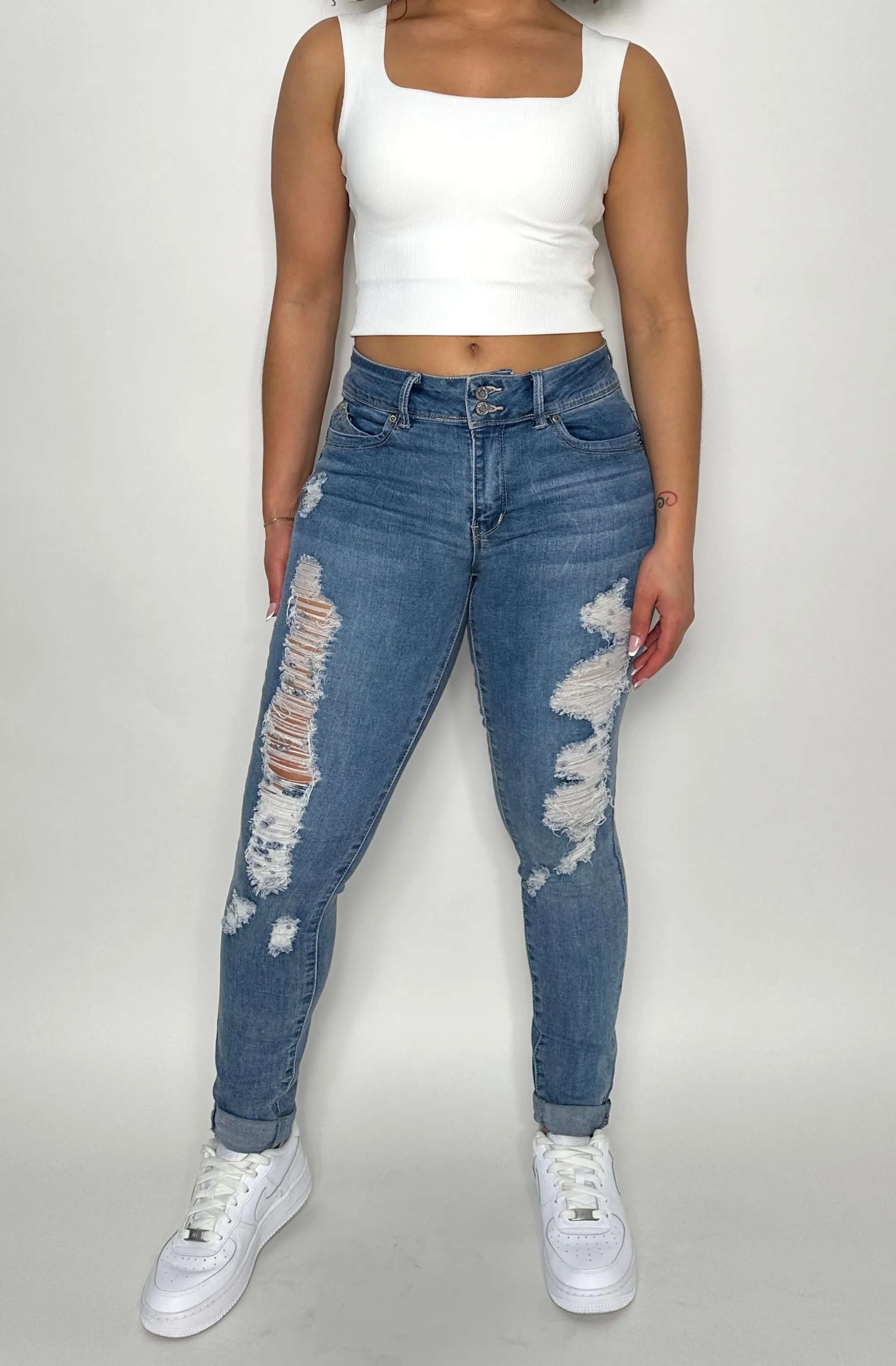 Cuffed Up Anklet Jeans