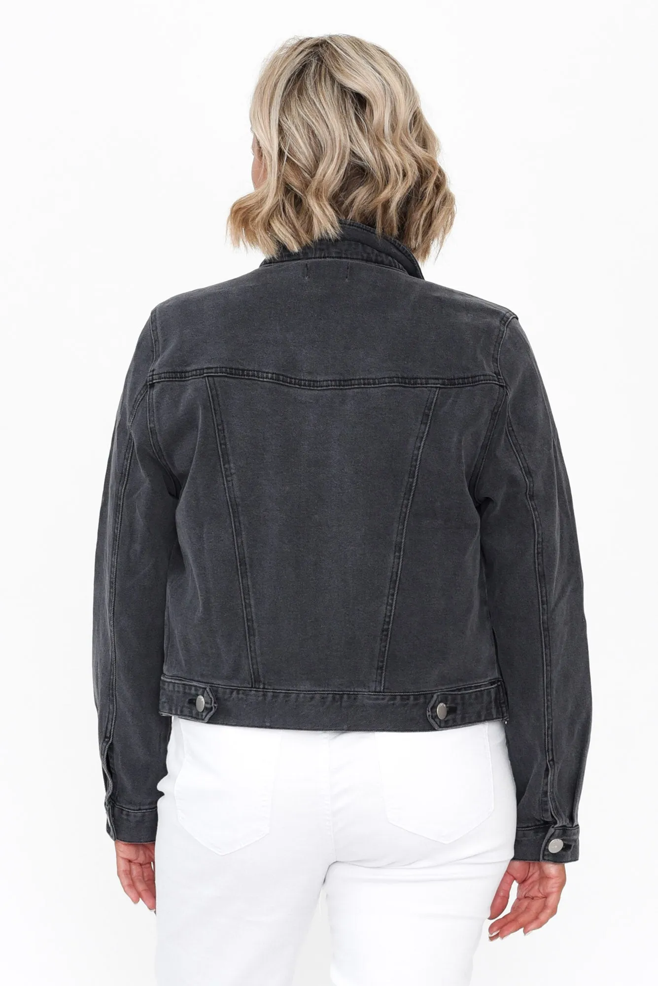 Darcy Washed Black Denim Jacket