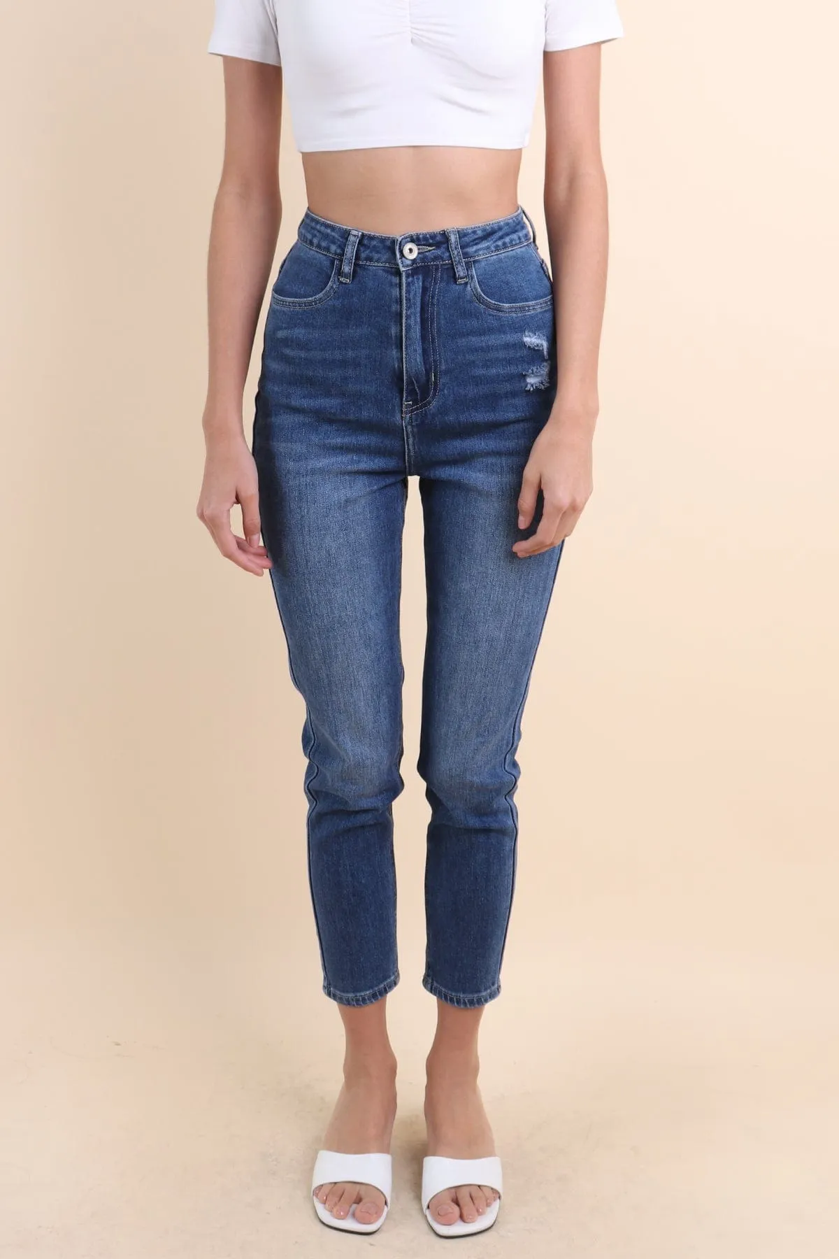 DEBBY BOYFRIEND JEANS IN DARK WASH