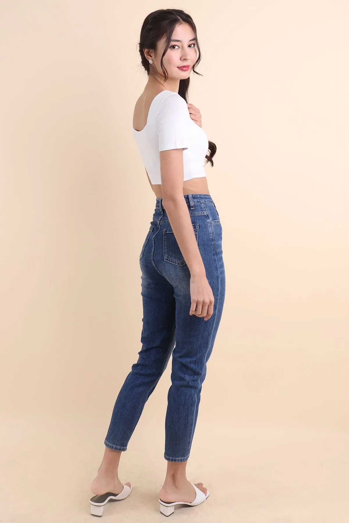 DEBBY BOYFRIEND JEANS IN DARK WASH