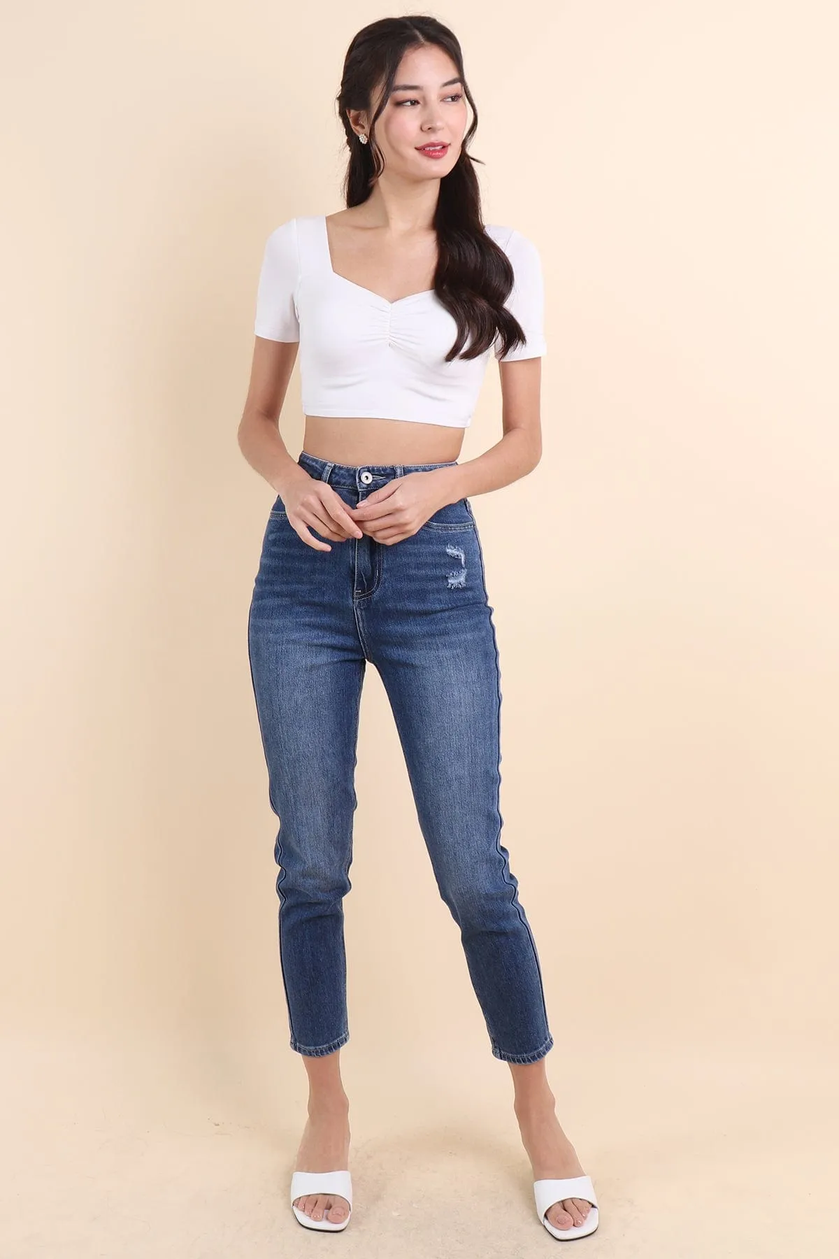 DEBBY BOYFRIEND JEANS IN DARK WASH