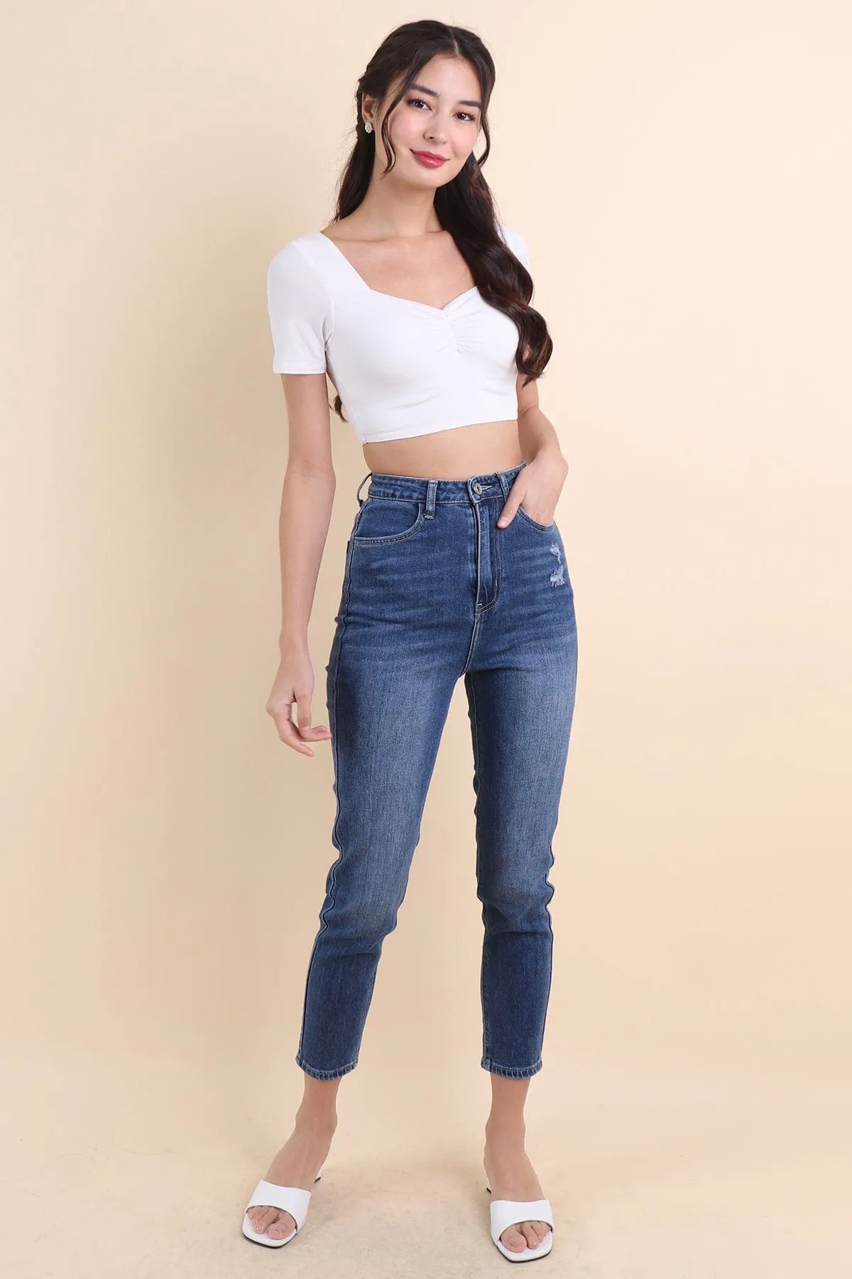 DEBBY BOYFRIEND JEANS IN DARK WASH