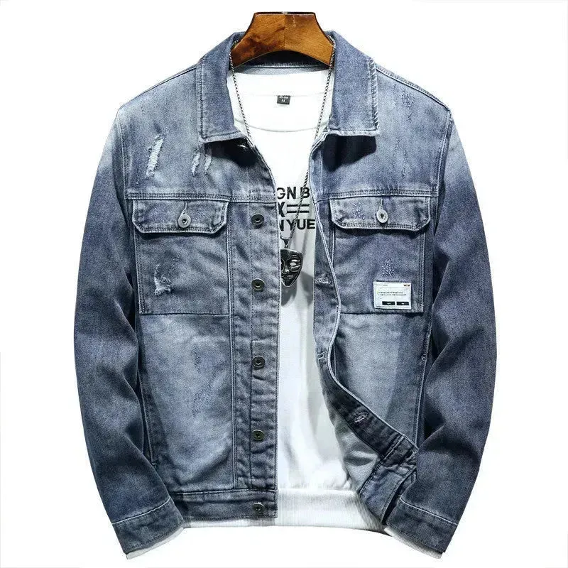 Denim Coat Men's Ins Trendy Loose Plus Size Men's Jeans Jacket