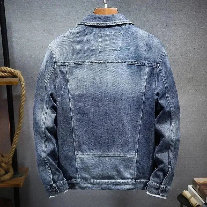 Denim Coat Men's Ins Trendy Loose Plus Size Men's Jeans Jacket