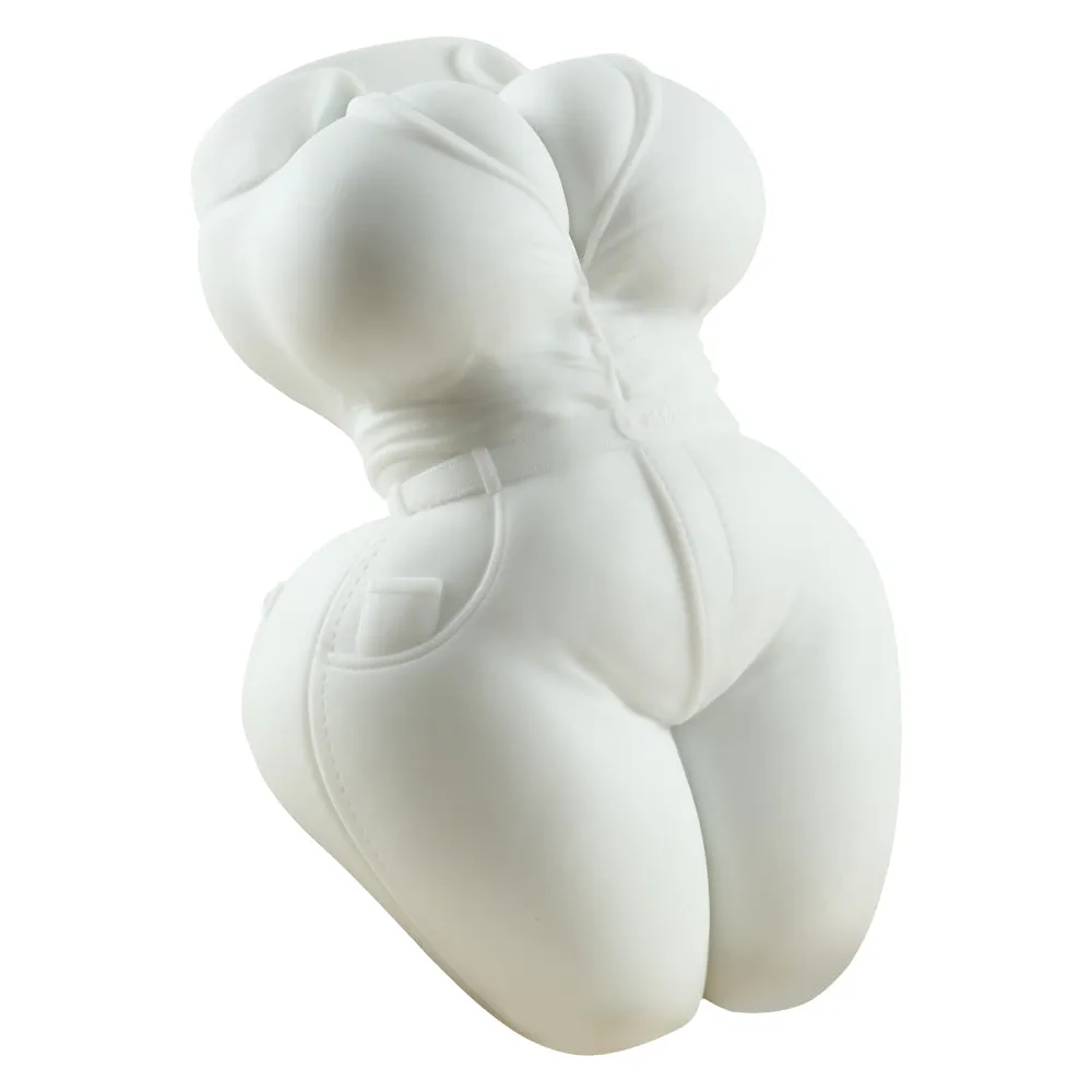 Denim Diva: Cow girl Torso Sex Doll All white designer Sex Toy For Men