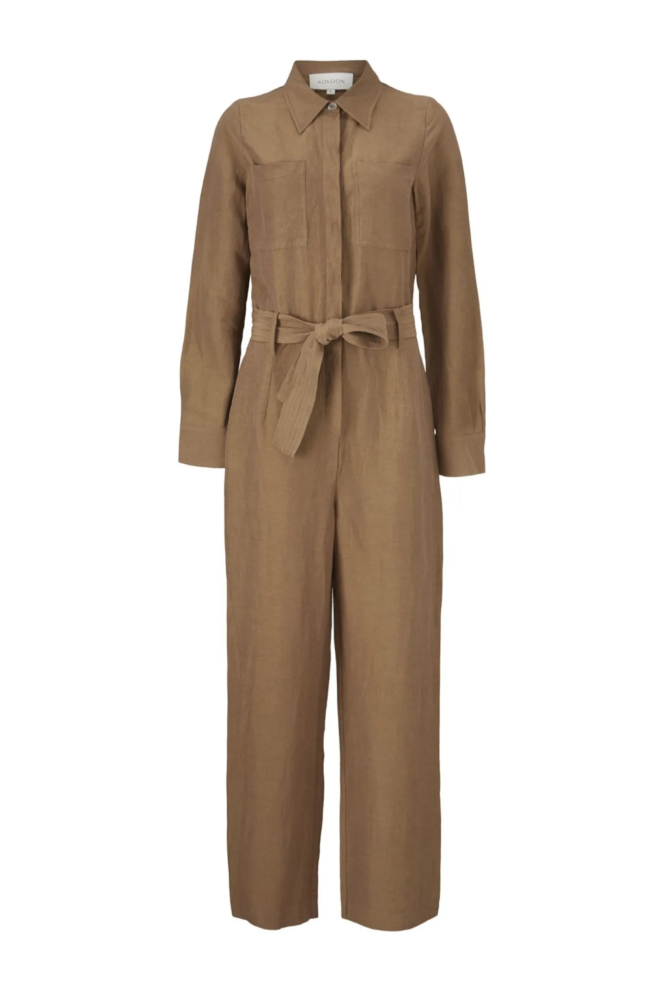 DIEGO JUMPSUIT - MILK CHOCOLATE - SILK/LINEN