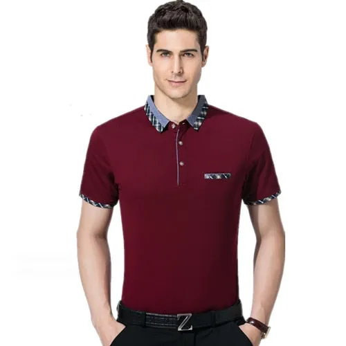 DIQIAO Summer Men's Short Sleeve Turn-collar Business Suit Polo Shirt Leisure Fashion Men's Jacket