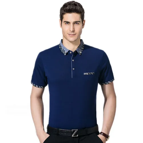 DIQIAO Summer Men's Short Sleeve Turn-collar Business Suit Polo Shirt Leisure Fashion Men's Jacket