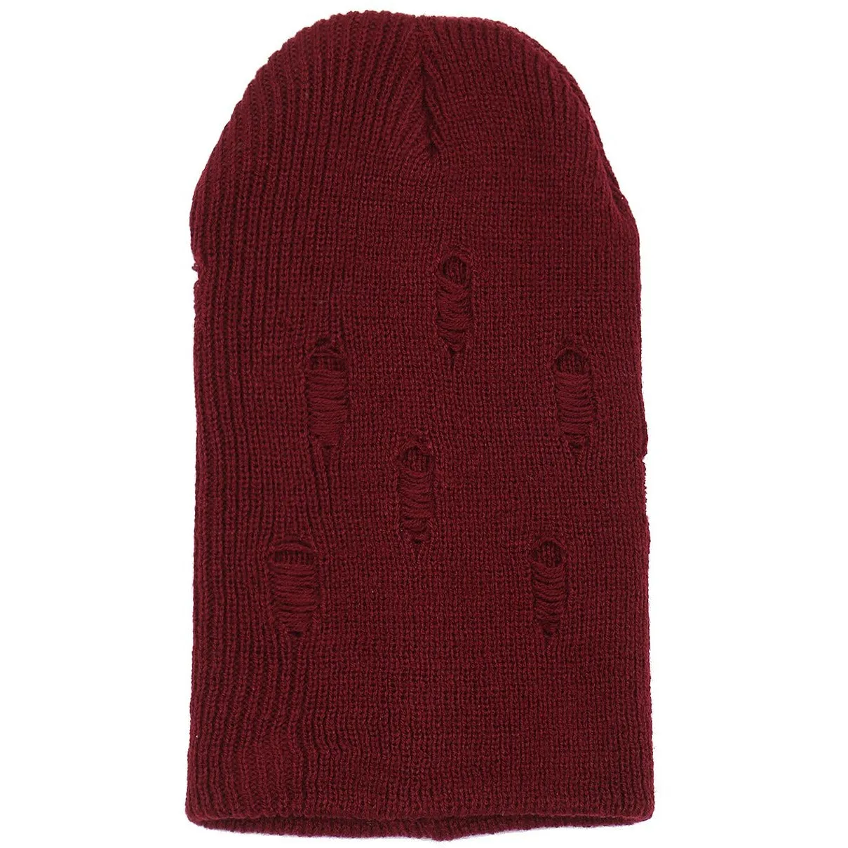 Distressed Slouchy Unisex Ribbed Soft Knit Beanie