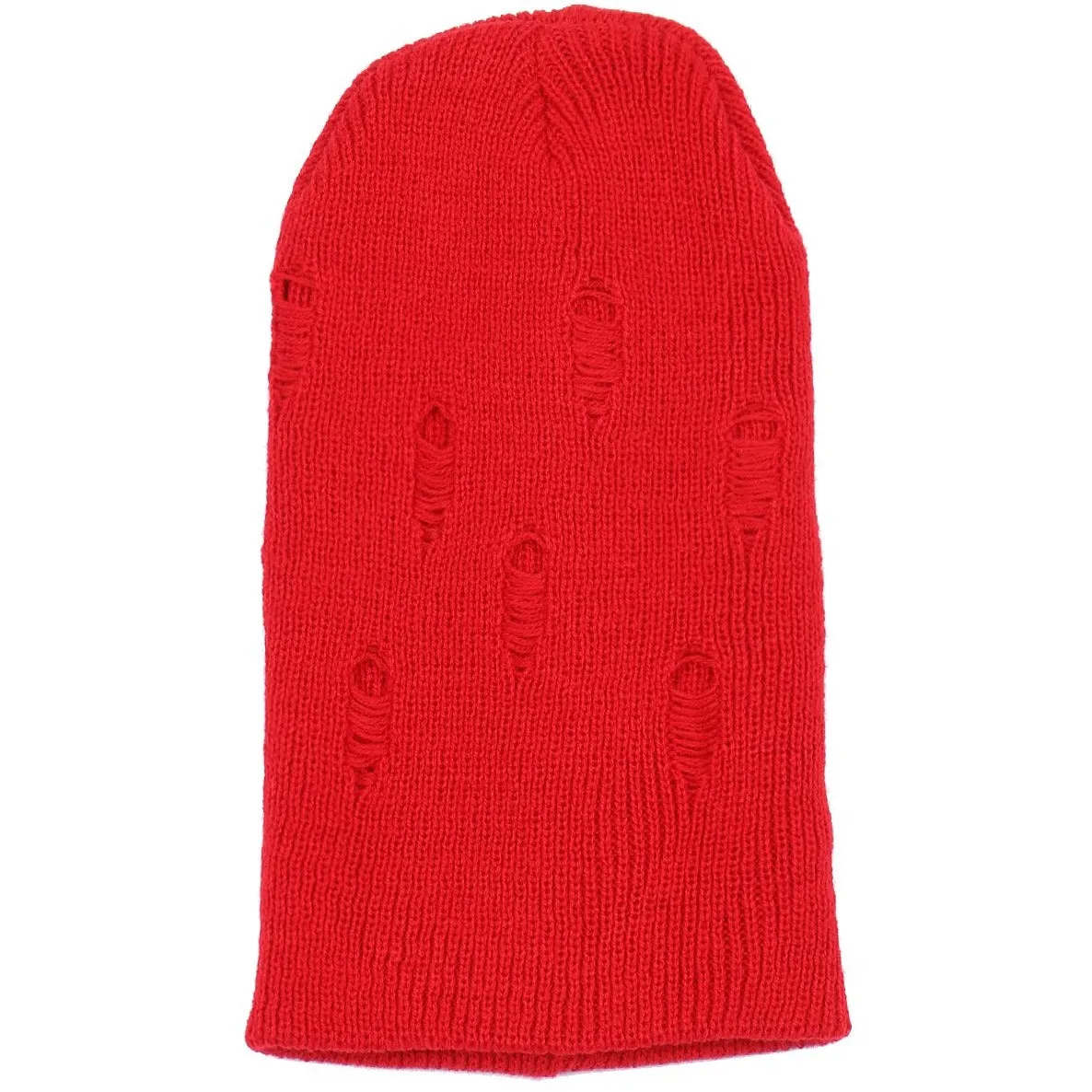 Distressed Slouchy Unisex Ribbed Soft Knit Beanie