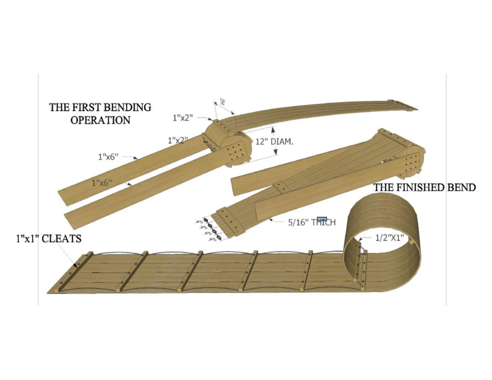 DIY Toboggan Plans - Snow Traditional Sled for Downhill Sledding Winter Sports