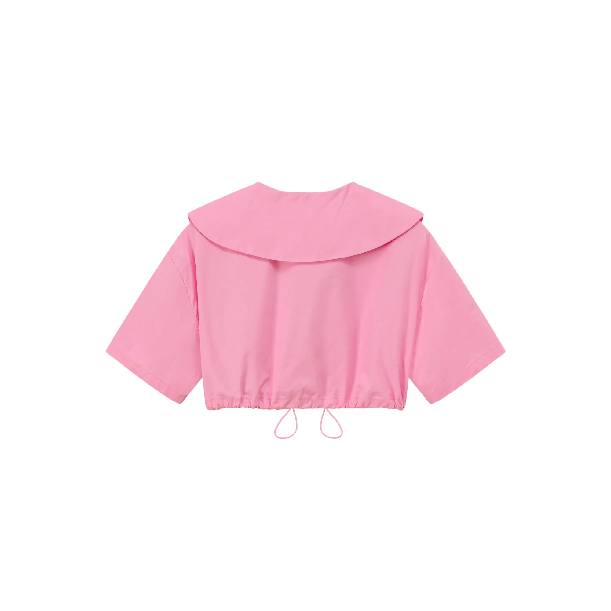 Doll Collar Cropped Shirt Jacket