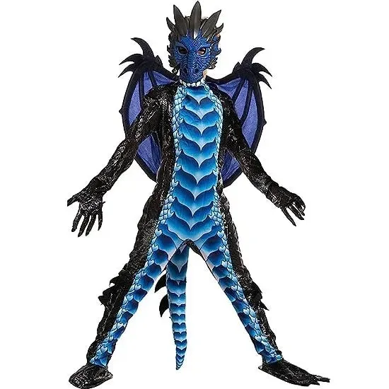 Dragon Costume (Black & Blue) - Boy