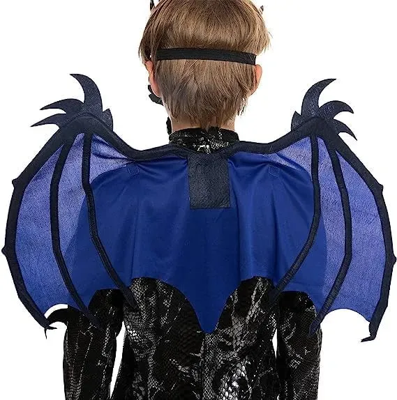 Dragon Costume (Black & Blue) - Boy