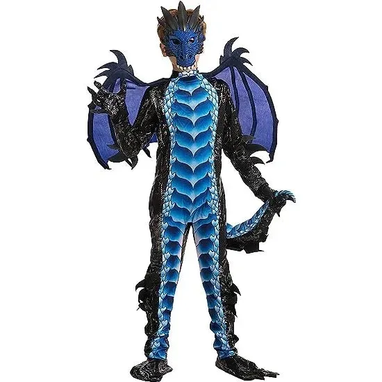 Dragon Costume (Black & Blue) - Boy