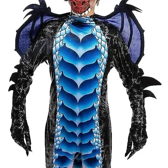 Dragon Costume (Black & Blue) - Boy