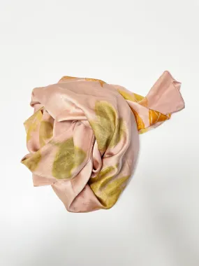 Ecoprinted Silk Scarf - Pink