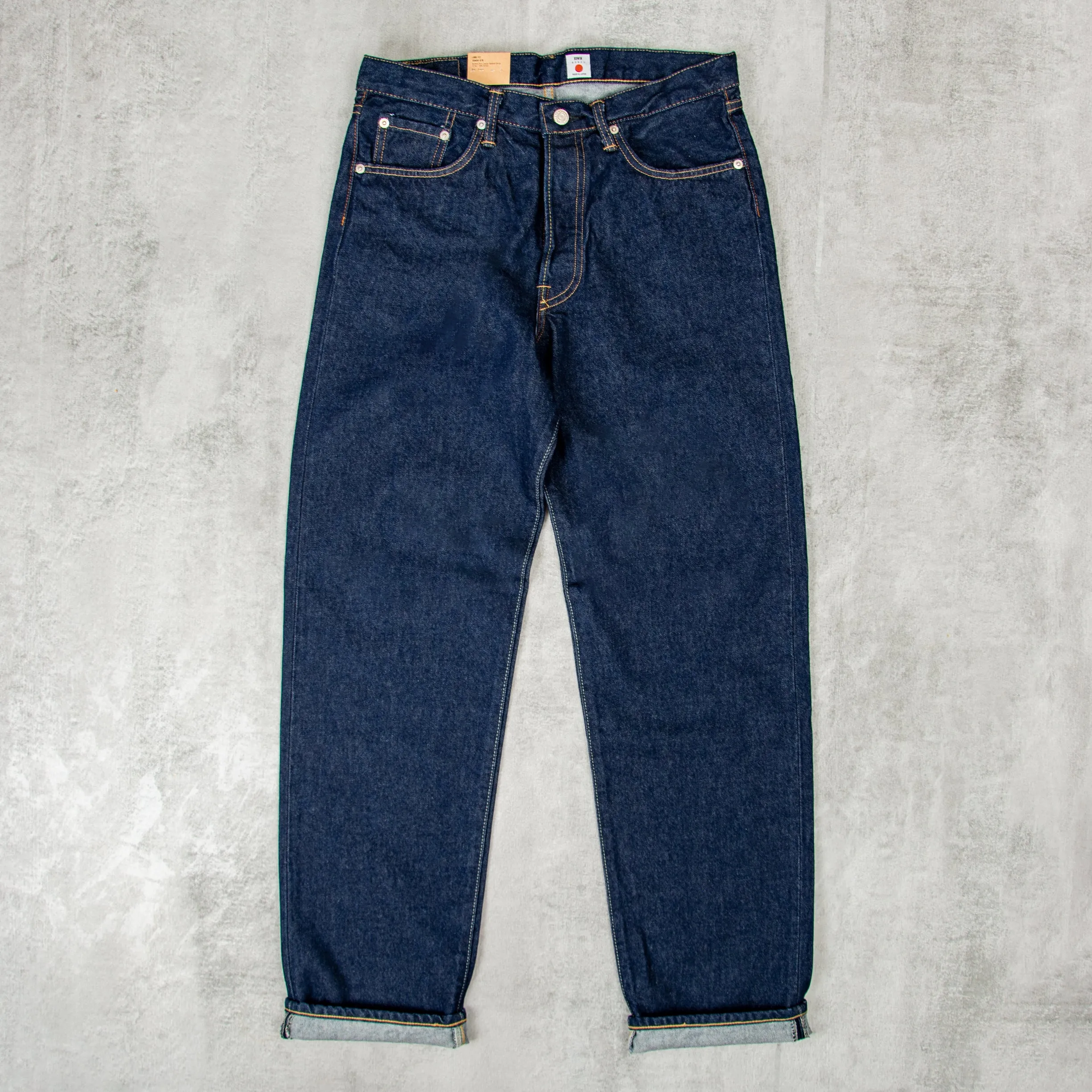 Edwin Loose Fit Jeans Kaihara Opened Denim - Blue Rinsed