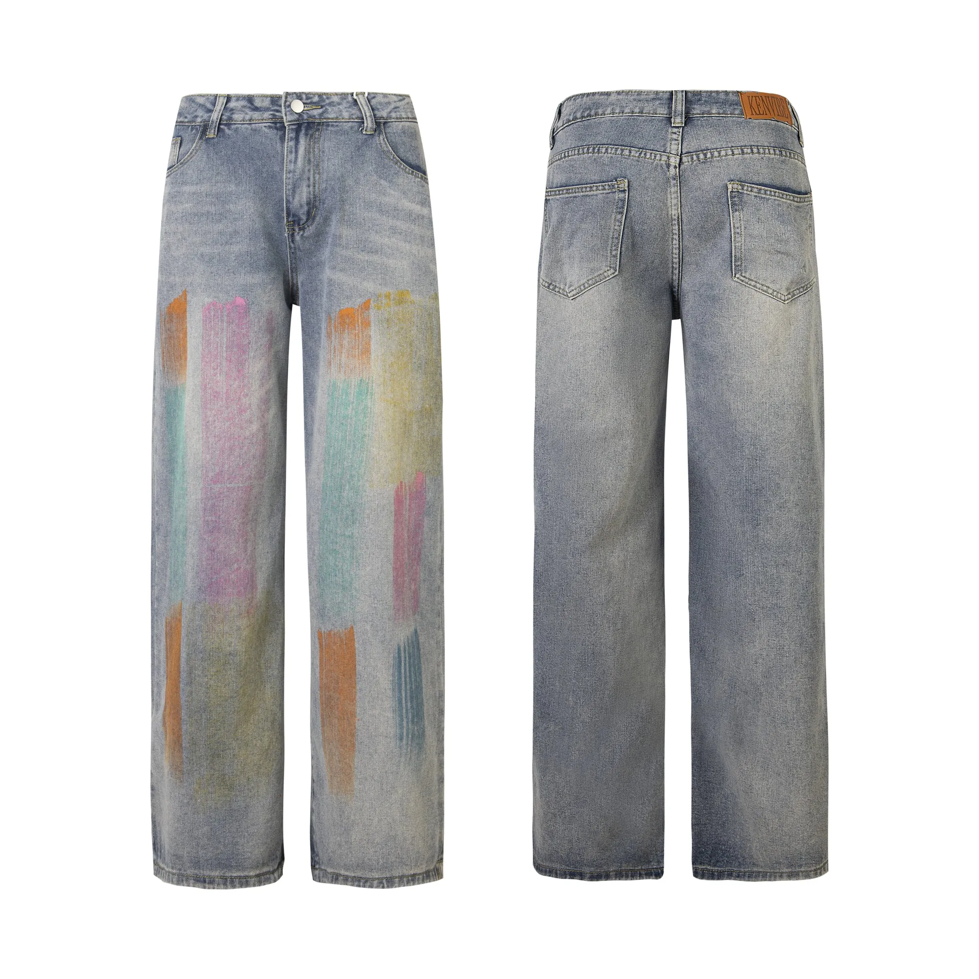 Faire Echo 2024 Rainbow Graffiti Jeans